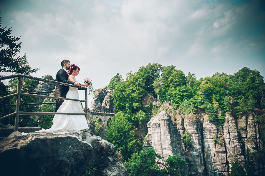 Hochzeit auf der Bastei im Elbsandsteingebirge